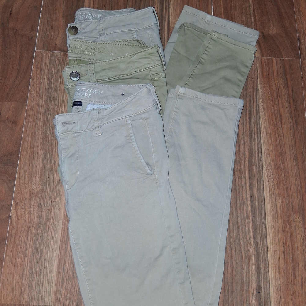Men's Khaki and Olive Pants Set